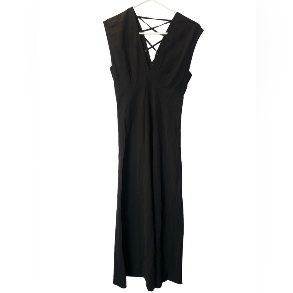 A.L.C. Black Amelie Midi Dress. Cut out Back, Sleeveless Women’s Size 0 A-line - Picture 5 of 6